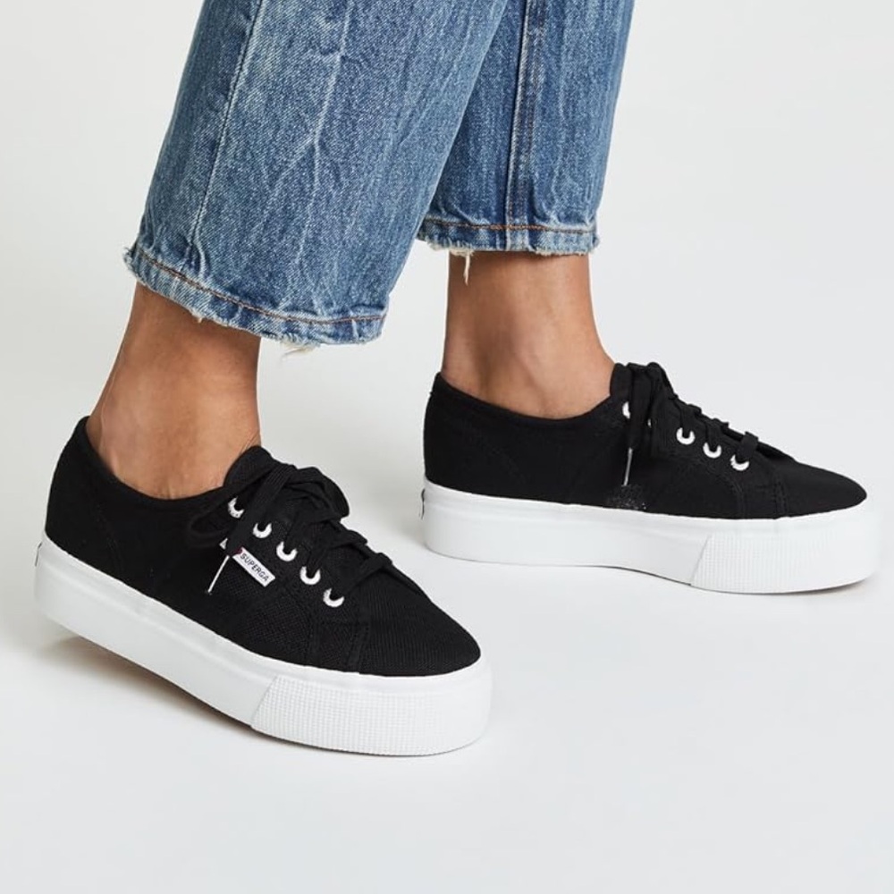 {Sz6.5}SUPERGA Black Sneakers